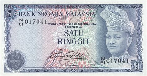 Comprehensive information about the myr sgd (malaysian ringgit vs. RealBanknotes.com > Malaysia p13b: 1 Ringgit from 1981