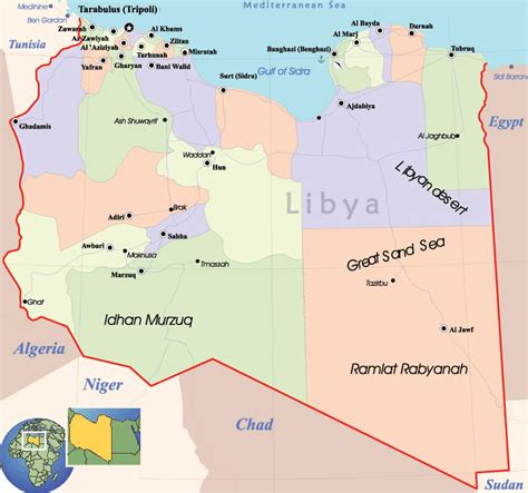 Libye Carte Politique