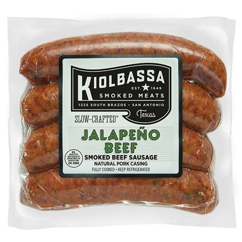 Jalapeño Beef Smoked Sausage Kiolbassa Smoked Meats