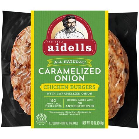Find the next recipe to make for a delicious breakfast. Aidells Caramelized Onion Chicken Burgers | Hy-Vee Aisles Online Grocery Shopping