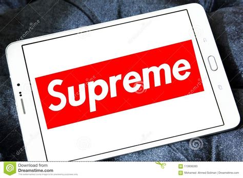 Supreme Brand Logo Editorial Stock Photo Image Of Logos 113936393