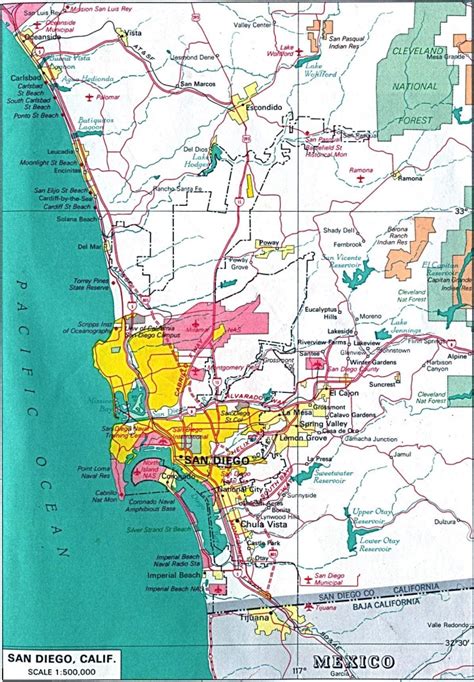 San Diego County Zip Code Map San Diego County Map With