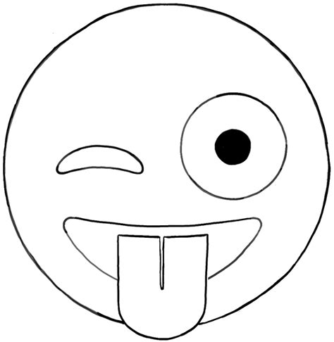 Polish your personal project or design with these emoji transparent png images, make it even more personalized and. finished-winking-tongue-out-emoji-face.png (700×718) | Emoji coloring pages, Emoji drawings ...