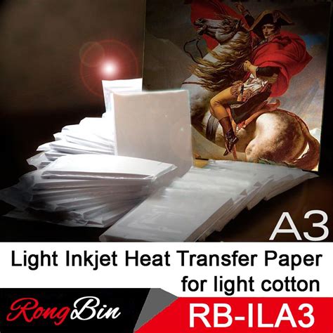 80 Sheets A3 Inkjet Light Transfer Paper Sublimation Heat Transfer