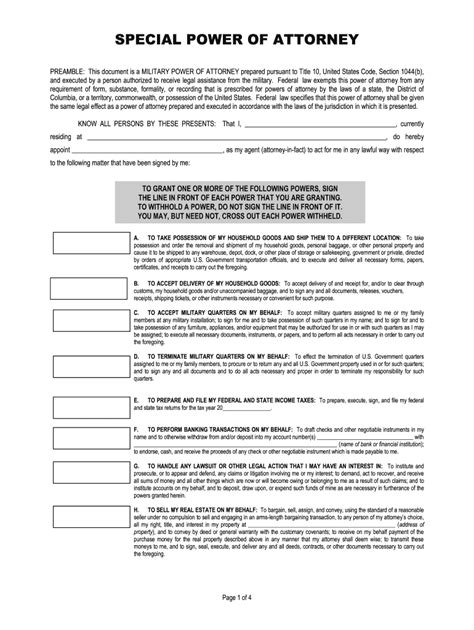 Special Power Of Attorney Fill Online Printable Fillable Blank PdfFiller