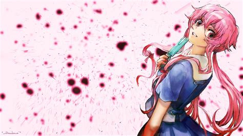 Wallpaper Illustration Anime Mirai Nikki Gasai Yuno Yandere