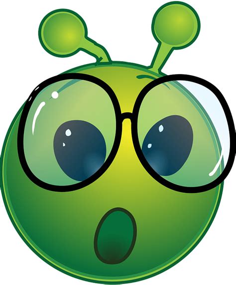 Smiley Green Alien Geek Oh Clipart Free Download Transparent Png