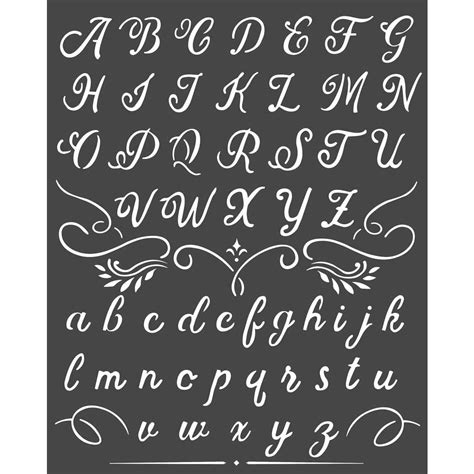 Stamperia 15x20cm Thick Stencil Calligraphy Alphabet