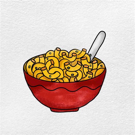 How To Draw Macaroni And Cheese Helloartsy