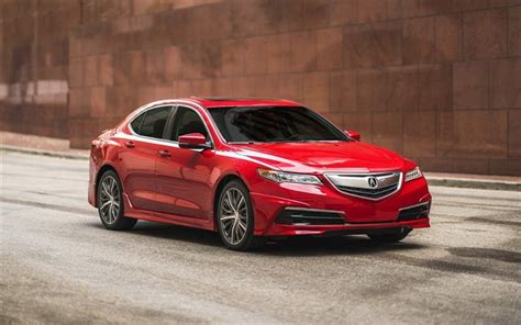 Download Wallpapers Acura Tlx 2017 Gt Packages Red Tlx New Tlx