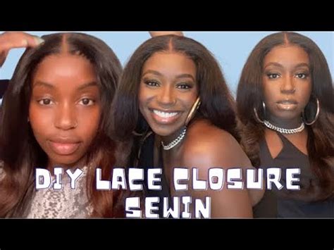 D I Y Lace Closure Sew In On Myself Youtube