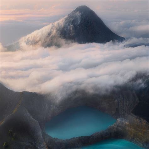 2932x2932 Volcanic Lakes Flores Indonesia 4k Ipad Pro Retina Display