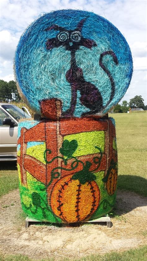 Painted Hay Bales By Cyndi Mcknight Fall 2014 At Hill Ridge Farms