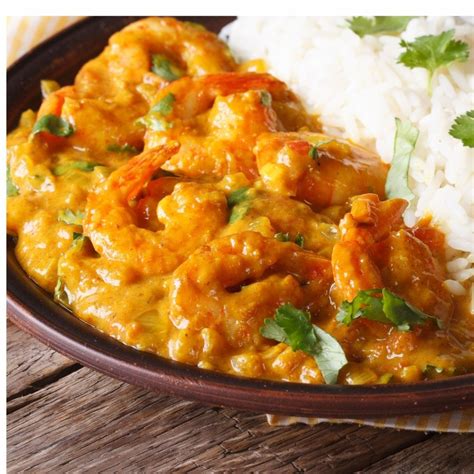 Recette curry de grosses crevettes aux mirabelles