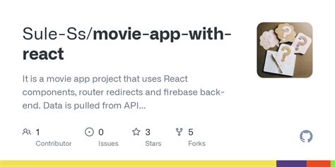GitHub Sule Ss Movie App With React It Is A Movie App Project That Uses React Components