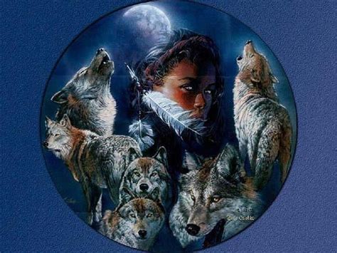 Indian And Wolf Wallpaper Indian Chief A Spirit Animal Art Native