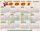 Calendario 2001 - Imagui