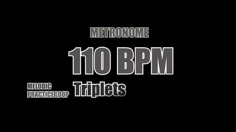 Metronome 110 Bpm Triplets Youtube