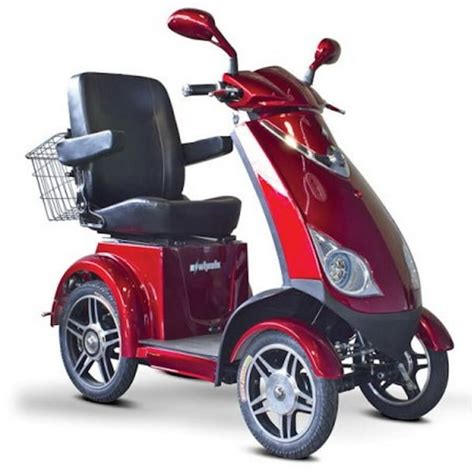 E Wheels Ew 72 4 Wheel Mobility Scooter Red With Blue Tooth Walmart