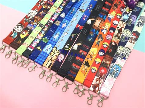 10 Pcs Mix Popular Anime Cartoon Neck Straps Lanyards Key Id Card L634key Chains Aliexpress