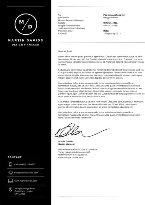 Design Manager Cover Letter Downloadable Cover Letter Template
