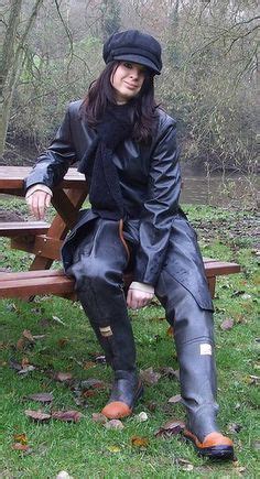 Pin By Stephen Donald On Girls Wear Rubber Boots Rubber Raincoats