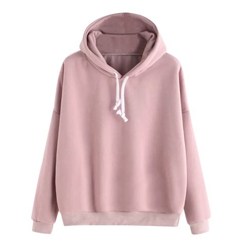 Autumn Sweatshirts Women 2018 Pink Womens Gown With A Hood Hoodies