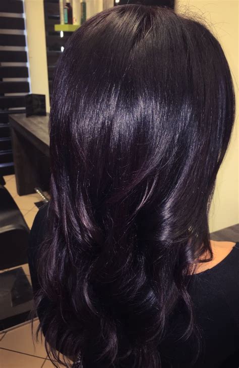 You can express your individual style with the amazing color scheme and the haircut that. #Woman #Hair #Black #Purple #Color | Hair color for black ...