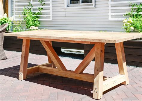 How To Build A Wood Outdoor Table Encycloall