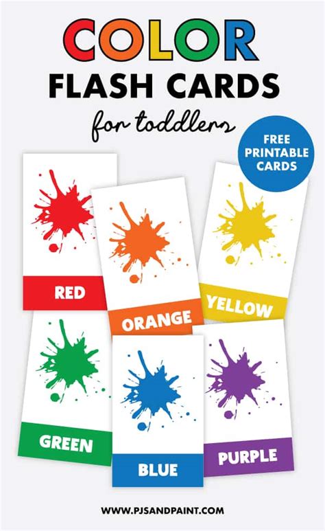 Free Printable Color Flash Cards For Toddlers Help Kids Learn Colors