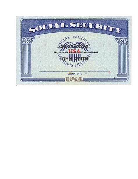 12 Real And Fake Social Security Card Templates Free