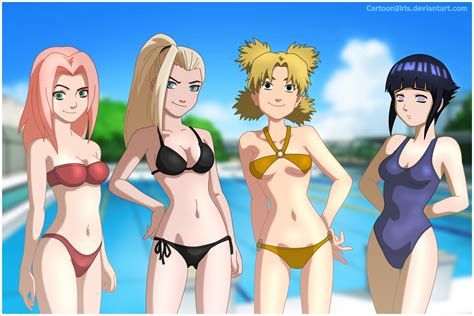 Không được đi tắm biển thì ngồi nhà ngắm dàn mỹ nhân trong Naruto diện bikini cũng đủ sướng con