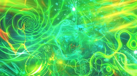 fondo de pantalla fractal enredado brillante verde