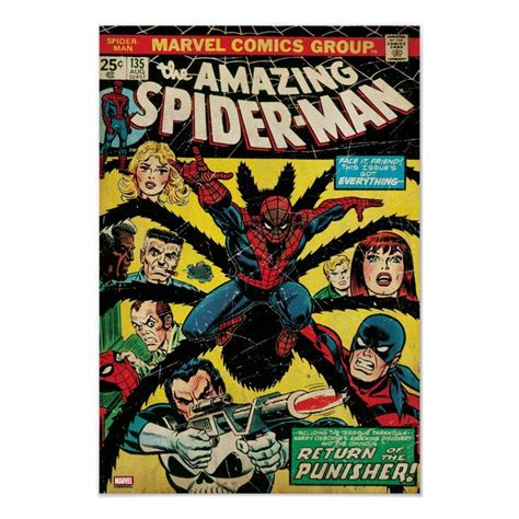 The Amazing Spider Man Comic Book Cover With Many Faces And Arms