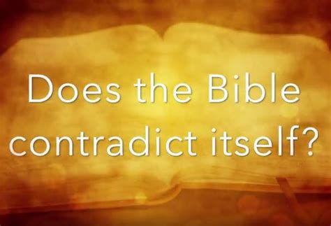 Video Does The Bible Contradict Itself Christian Questions Bible