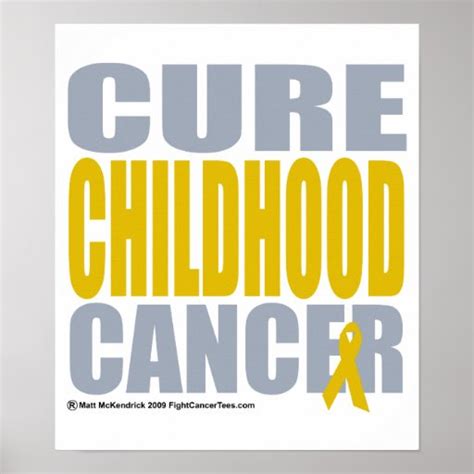 Cure Childhood Cancer Poster Zazzle