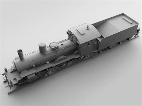 Preußische Dampflokomotive P4 Br36 3d Modell 25 Skp Obj 3ds Max