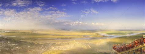 Landscape Of Sunset Of The Yellow River Stock Photos Royalty Free