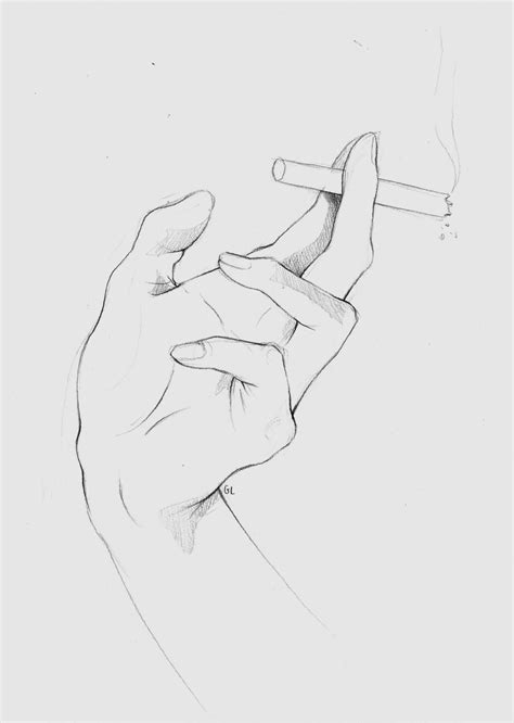 Как нарисовать сигарету карандашом