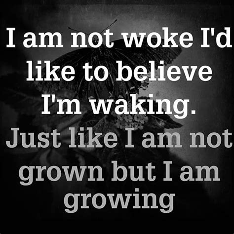 I Am Not Woke Id Like To Believe Im Waking Just Like I Am Not Grown