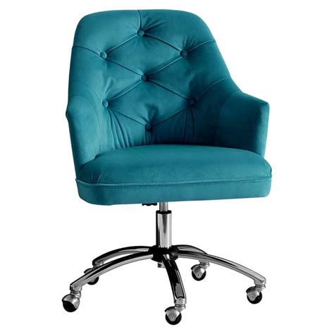 Cheap office chairs, buy quality furniture directly from china suppliers:high quality mesh style: Peacock Velvet Tufted Desk Chair - Everything Turquoise ...