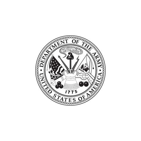 Us Army Seal Black And White Logo Vector Ai Png Svg Eps Free Download