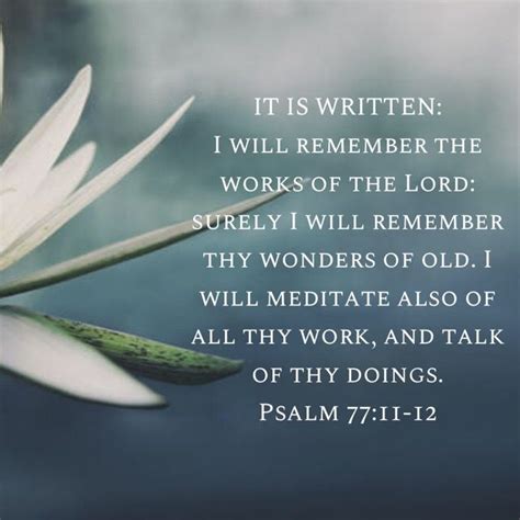 Psalm 7711 12 Kjv Psalms Biblical Inspiration Powerful Scriptures
