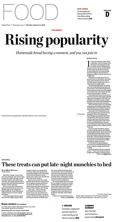 Albany Times Union Albany, Local News, Homemade Bread, Alexandria