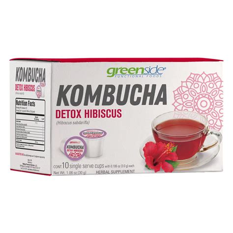 Greenside Detox Hibiscus Kombucha Single Serve Cups Shop Tea At H E B