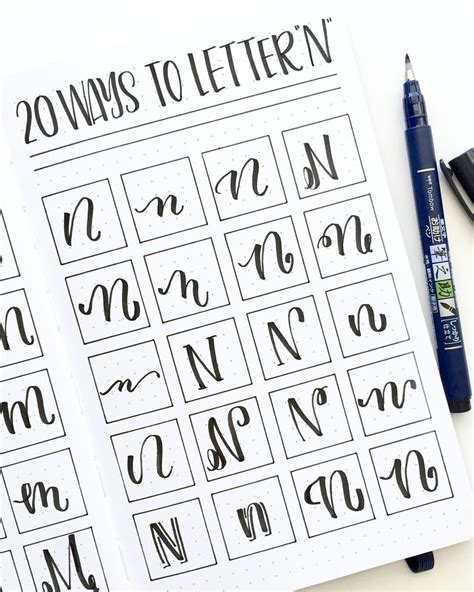 20 Ways To Letter N • Studio 80 Design Learn Hand Lettering