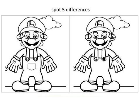 Advanced Spot The Difference Coloring Page For Kids T