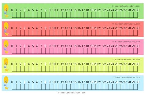 Number Lines 0 30 Numberlines Zero Thirty With Guidelines Printable