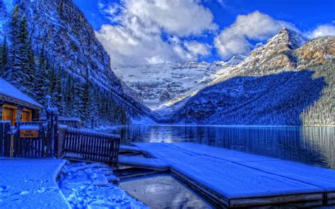 Download Wallpapers Banff National Park Winter Canadian Landmarks