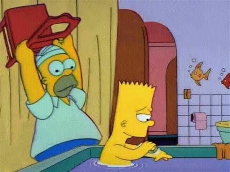 Revenge Bart Hits Homer With A Chair In 2021 The Simpsons Simpsons